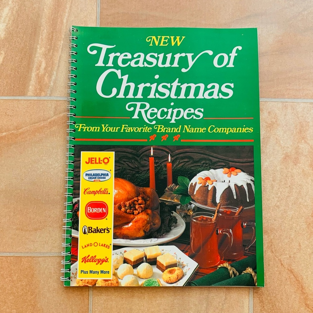 Vintage Treasury of Christmas Recipes Holiday Softcover Baking Cookbook